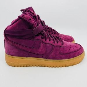 Nike Kids High-Top Sneakers Burgundy with Gum Sole